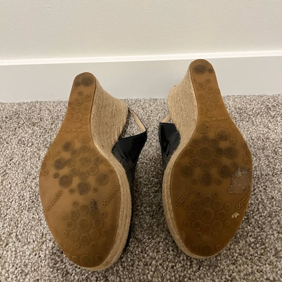 Jimmy Choo Navy Blue Platform Espadrilles Size 38 - Picture 4 of 6